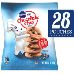 Pillsbury Soft Baked Mini Chocolate Chip Cookies 1.5 oz 28 pk Free Shipping