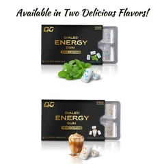 Dialed Energy Caffeine Gum 112pc | 50mg Caffeine | Sugar Free Focus Supplemen…