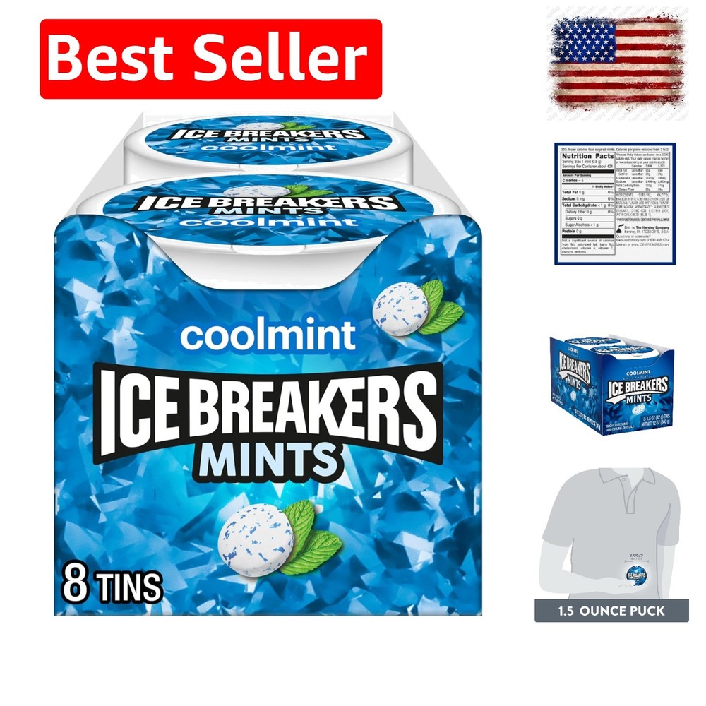 Coolmint Sugar Free Mints Tins, 1.5 oz 8 Count