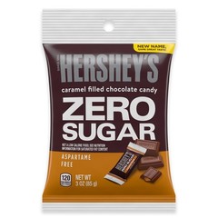 Hershey Zero Sugar Variety Caramel Filled Chocolates Patties Peanut Butter 3 Oz