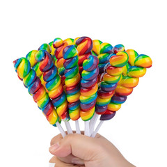 Rainbow Twist Lollipops Bulk Individually Wrapped Kid’s Candy, Fruit Flavor