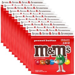 Peanut Butter Milk Chocolate Candy, Grab N Go-, 4.5 oz Resealable Bag (Pack of 8