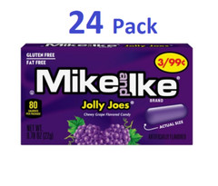 Mike and Ike Jolly Joes Grape Chewy Flavored Candy .78 oz Pouches – 24 Pack