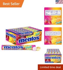Chewy Mint Candy Roll, Fruit Mint Candies, 14 Pieces Per Roll, 15 Count Party…