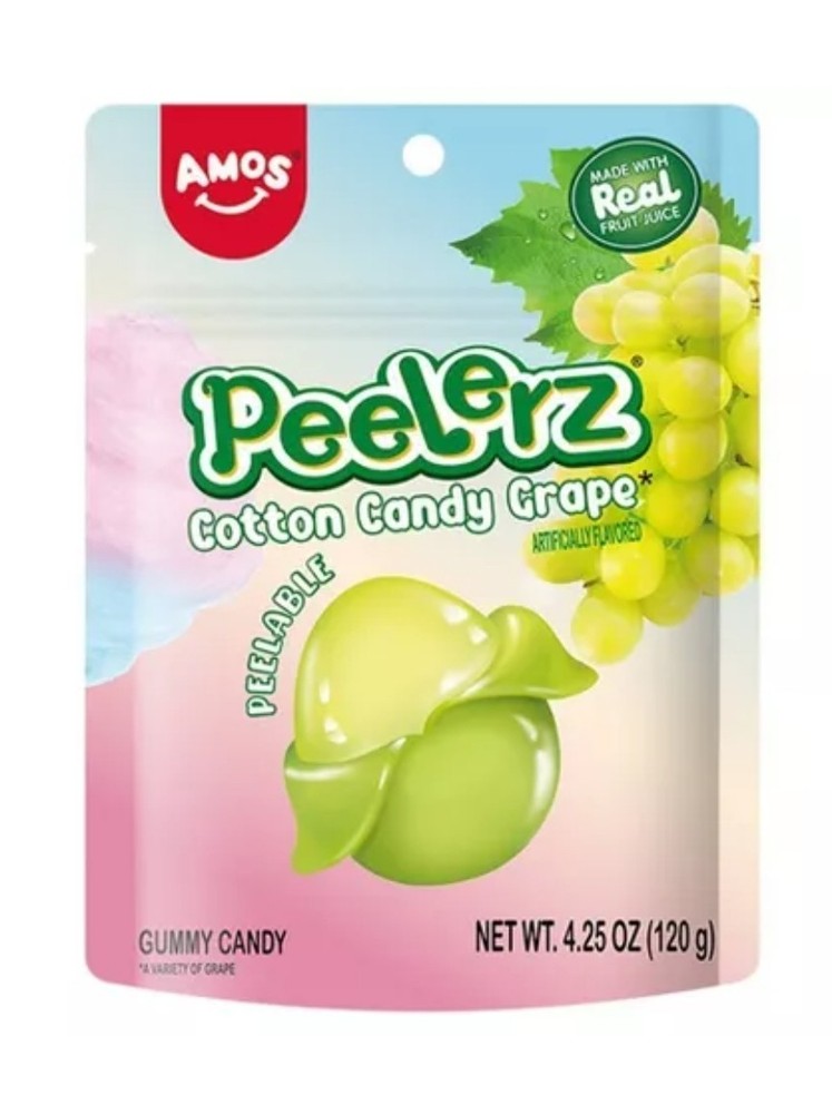 AMOS Peelerz Gummy Cotton Candy Grape 4.25 oz pk – Viral TikTok – Trending Candy