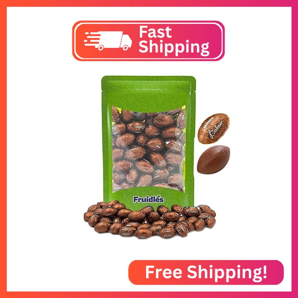 1 Pound Fruidles Football Treats Sports Foiled Football, Soccer Ball, Baseballs