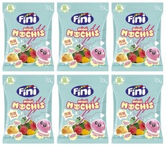 6 FINI MINI MOCHIS Fruit Flavor Gummy Candies 90g 3.1oz