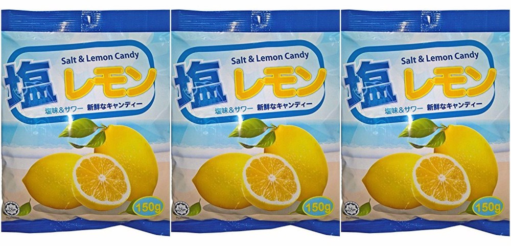 3 BAGS Salt & Lemon Hard Sour Candy 150g Japanese Malaysia