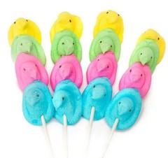 Peeps Marshmallow Rainbow Pop Lollipops. Lot Of 10pks. New 40pcs