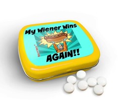 My Wiener Wins Again Mints – 1 oz. Peppermint, Stocking Stuffer, Funny Gag Gifts