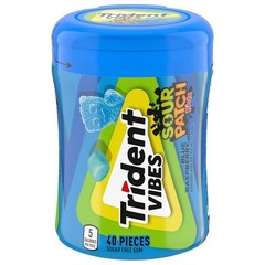 Sugar-Free Sour Patch Kids Blue Raspberry Flavored Chewing Gum 40 Piece Bottle
