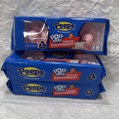 Peeps Strawberry Frosted POP-TARTS Marshmallow Chicks Candy 3 Packs of 5 Easter