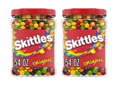 2-Pack Skittles Original Chewy Candy Bulk Jar (54 oz.)