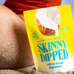 SkinnyDipped Lemon Bliss Yogurt Covered Almonds 3.5 oz Healthy Snack
