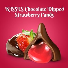 KISSES HERSHEY’S STRAWBERRY DIPPED CENTER MILK CHOCOLATE CANDY-BULK LIMITED VALU