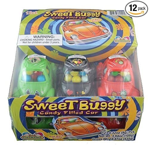 Kidsmania Birthday Party Pastille Sweet Buggy Candy Filled Car – (12 Per Box)