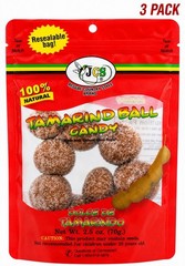 JCS Tamarind Ball Candy, Tamarind Flavor, 100% Natural, 70g Bag 3-Pack