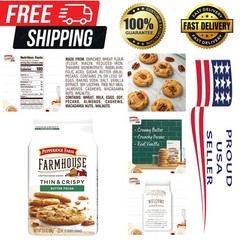 Farmhouse Thin & Crispy Butter Pecan Cookies – 5.9 oz Pouch (No Preservatives)