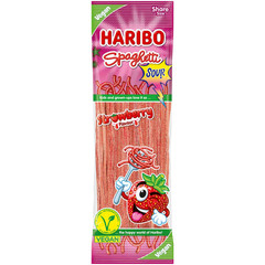 4 HARIBO SOUR SPAGHETTI Strawberry Flavor Gummi Candies 200g 7.05oz