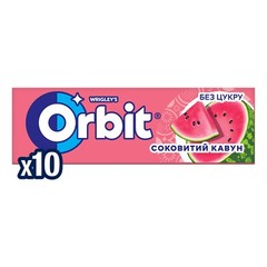 10×14 g. WRIGLEY’S ORBIT JUICY WATERMELON CHEWING GUM SUGAR-FREE