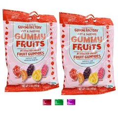 Original Gummi Factory Soft Assorted Sweet Fruit Gummies 5 oz (Pack of 2)