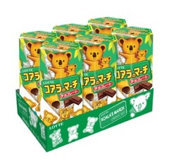 6x 37 g Lotte Koala’s March CHOCOLATE Biscuits Cookie Snack