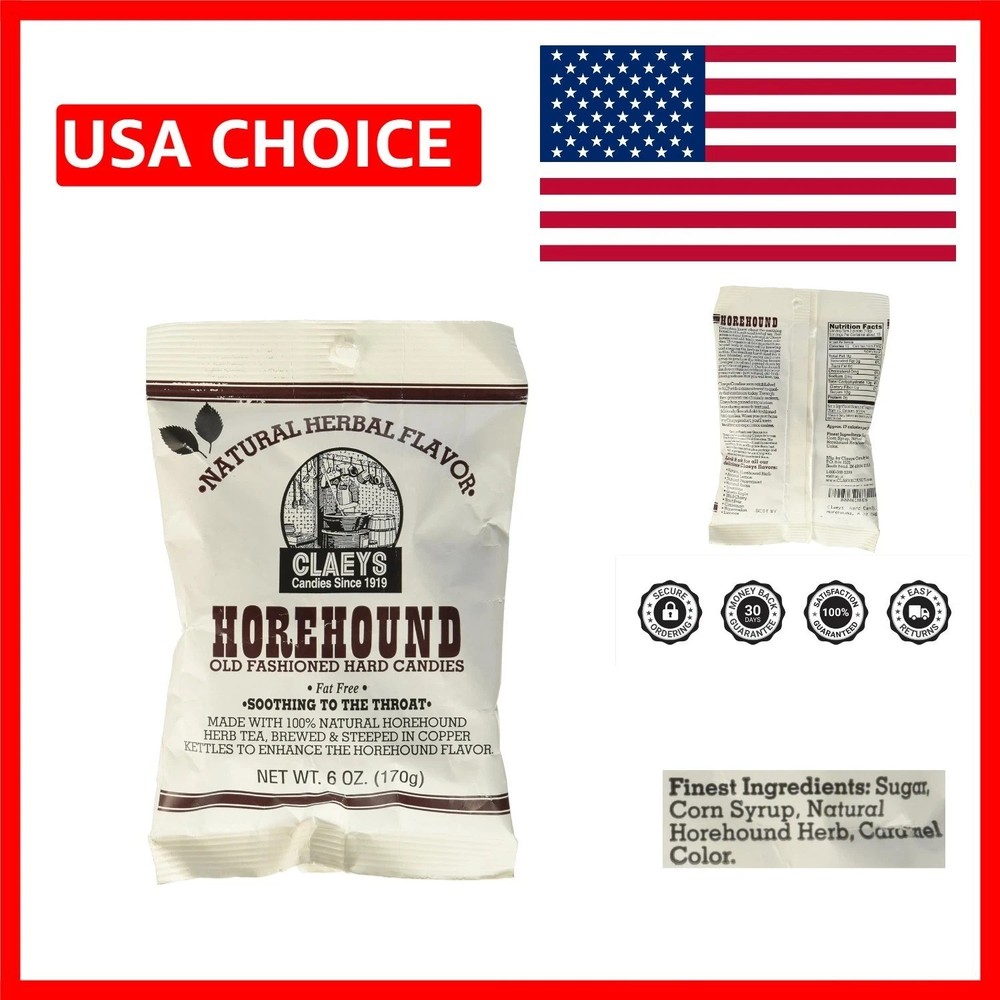Nostalgic Old Fashioned Horehound Hard Candy – 6 Ounce Gluten-Free Delights