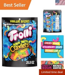 Fun & Colorful Sour Brite Crawlers Gummy Worms – Perfect for Parties – 28.8 oz