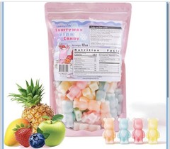 GummyGlow Bear Wax Candy 0.75lb, 5 Flavor Fruity candy for ASMR, Party, snacking