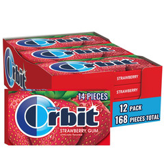 Bubblemint Sugar Free Individually Wrapped Chewing Gum Mint Bulk Box , 12 Packs