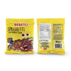 Bebeto Gummy Candy Full Case Packs (10 or 12 Bags), Halal Assorted Gummies Choos