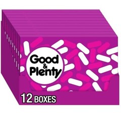 GOOD & PLENTY Licorice Fat Free Candy Boxes Vegetarian 6 oz 12 Count