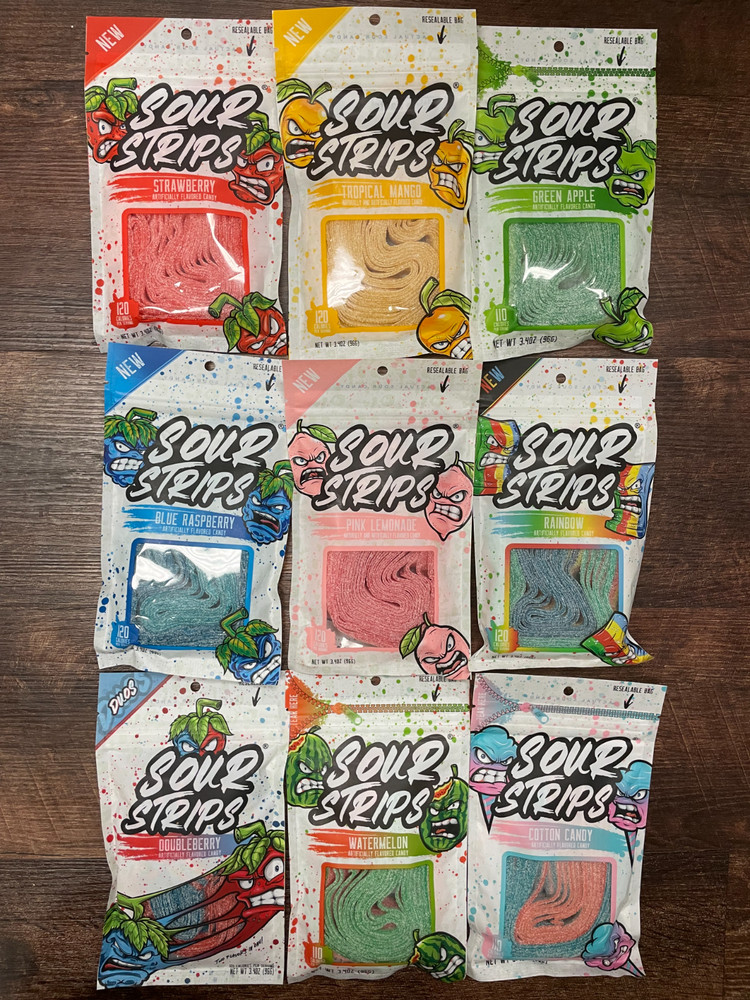 Sour Strips Candy, Choose Flavor
