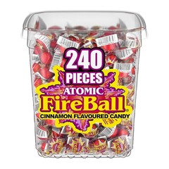 Atomic Fireball Candy 64.8 Ounce Red Cinnamon Flavor 240 Pieces for Sharing