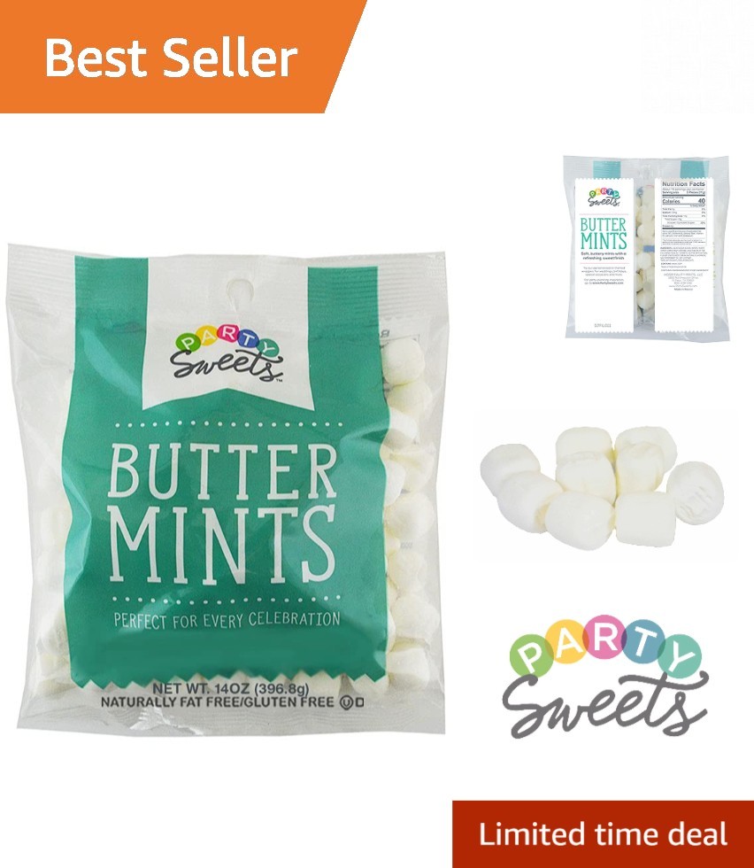 Whimsical White Buttermints, 14 Ounce – Cherished Childhood Flavor in Every Bite