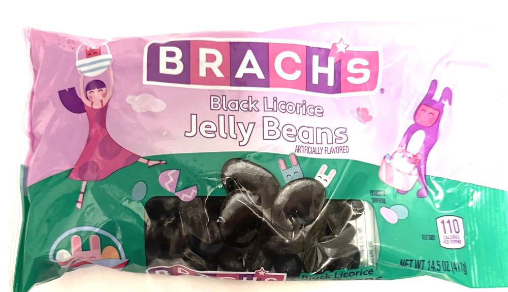 Brachs 14. 5 Oz Bag Black Licorice Jelly Beans Easter Bags Exp 08/2027