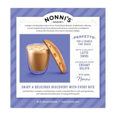 Nonni’s Bakery Turtle Pecan Biscotti Cookies, Individually Wrapped, Italian Coff