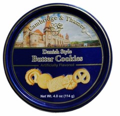 HOLIDAY Cookies Set of 2 Cambridge & Thames Butter Cookies 4 Oz Mini Tin