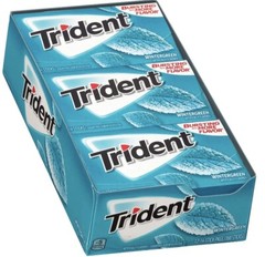 Trident Wintergreen Sugar Free Gum, 12 Packs of 14 Pieces (168 Total Pieces)