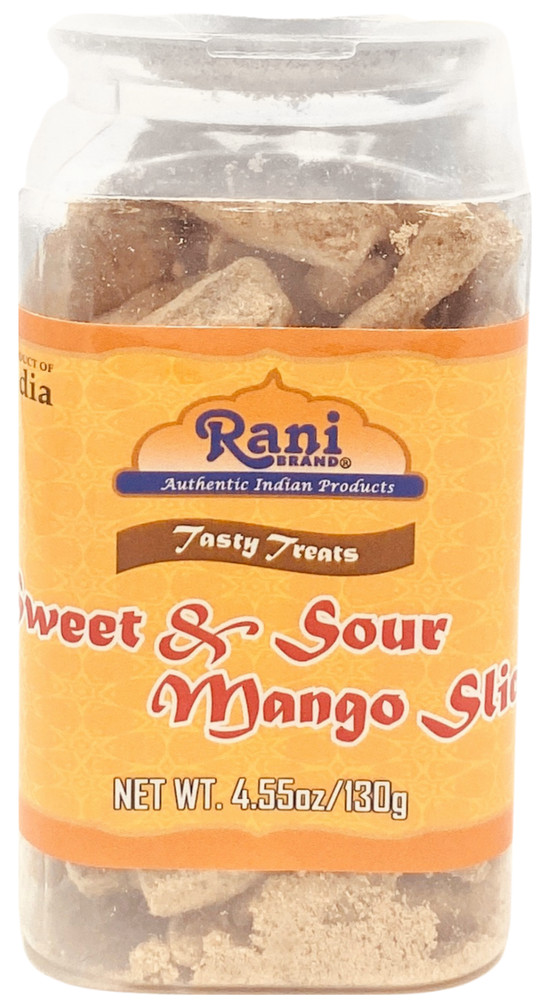 Rani Sweet & Sour Mango Slice Candy 4.55oz (130g) Vacuum Sealed, Easy Open Top