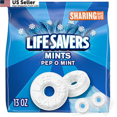 LIFE SAVERS Pep-O-Mint Breath Mints Hard Candy, Sharing 13 Ounce (Pack of 1)