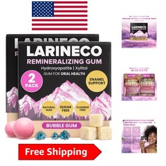 Eco-Friendly Sugar-Free Gum with Nano Hydroxyapatite – Pack of 2 Bubble Flavor
