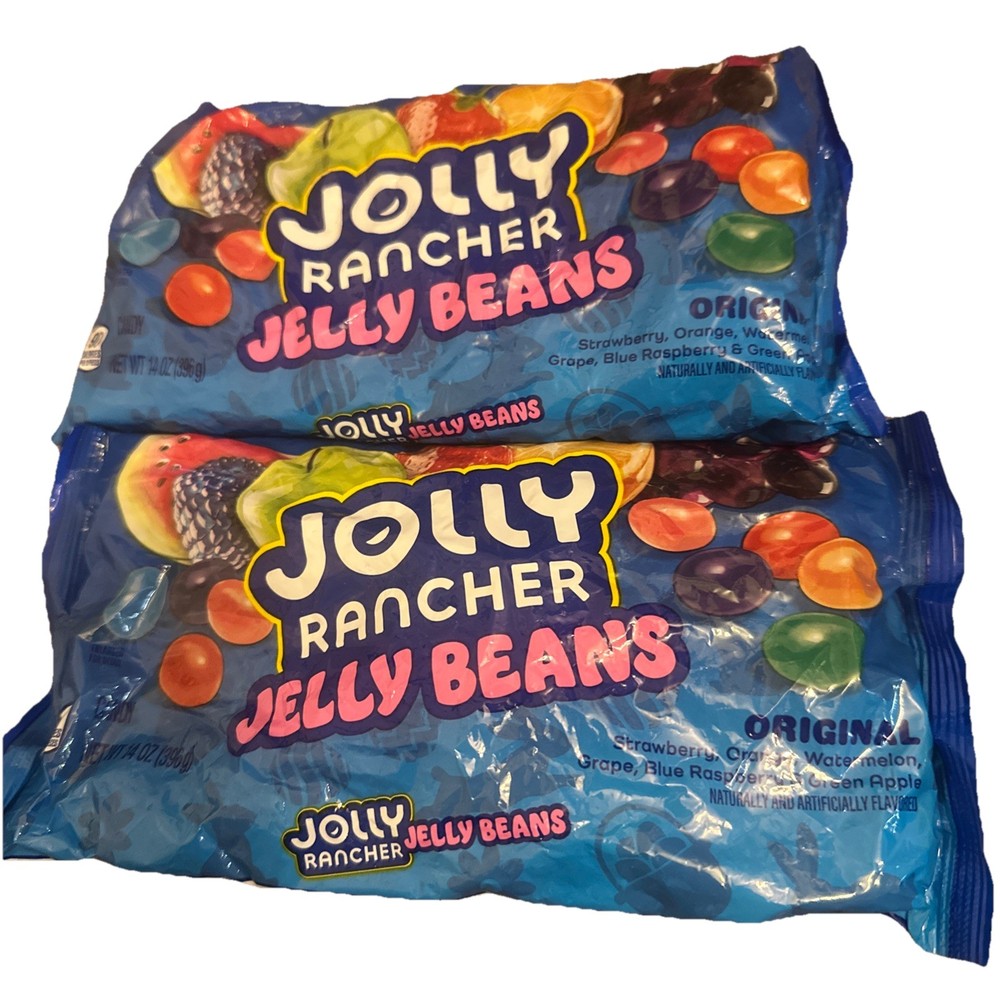 Lot of 2 Bags Jolly Rancher Original Fruit Flavored Jelly Beans 14 Oz