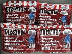 4 Bags of M&M’s Bakery Collection Cherry Chocolate Cupcake Sharing Size 9oz