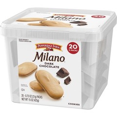Pepperidge Farm Milano Cookies, Dark 0.75 Ounce (Pack of 20), White