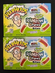 WarHeads SOUR RAINBOW CHEWZ Bites Soft Chewy Sour Filling Candy – *BB 01/2027*