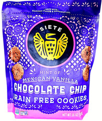 Siete Grain Free Mexican Vanilla Chocolate Chip Cookies 16 Oz EXP 11/2026