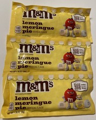 M&Ms New Limited Edition LEMON MERINGUE PIE Chocolate 1.35 oz Candy (3-Bags).