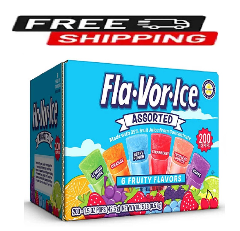 Fla-Vor-Ice Giant Pops, 1.5 oz., 200 pk.