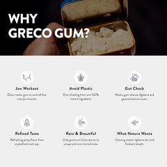 Greco Gum Mastic Gum Nuggets – Large Pieces Hard Chewing Gum for Jawline Tra…
